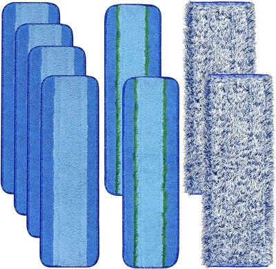 8 Almohadillas Microfibra para Bona Mop Suelos Madera y Duros