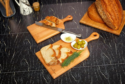 Tabla cortar madera haya 2 Pzas mediano pequeño carne queso