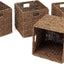 Cesta almacenamiento plegable set 4 marrón