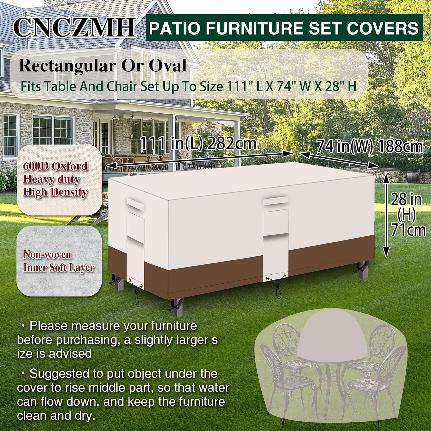 Fundas muebles exterior 600D impermeables sofa mesa sillas