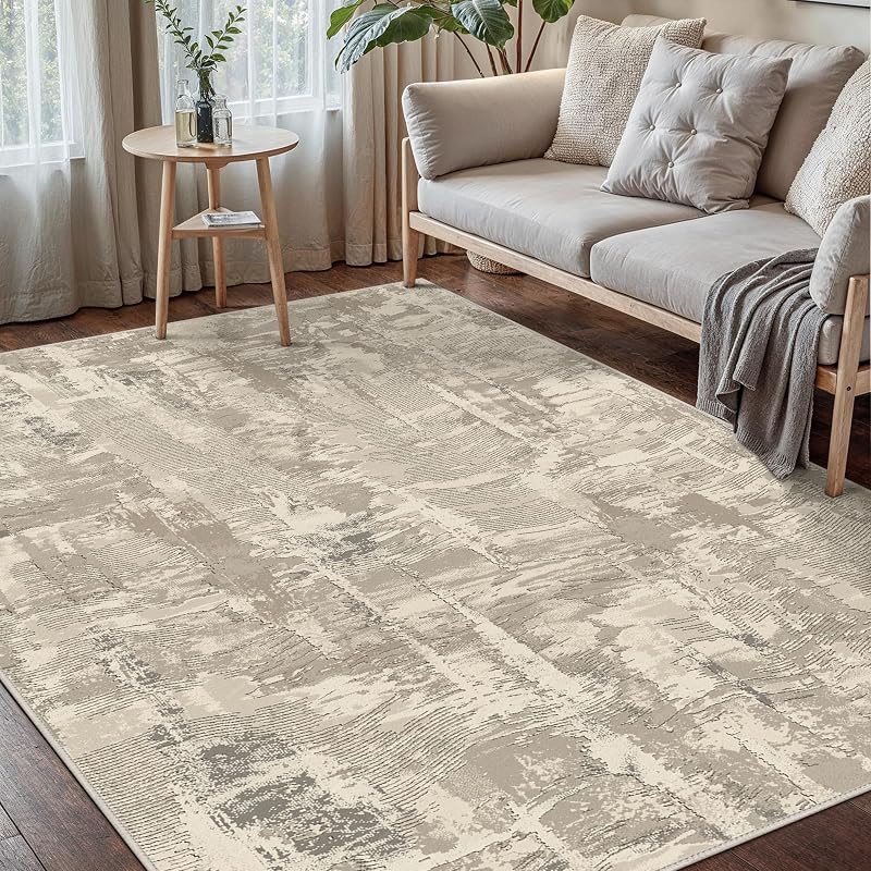 Alfombra lavable 5x7pulg sala dormitorio abstracta antiderrap