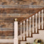 Papel tapiz autoadhesivo madera marrón 17.71x394"