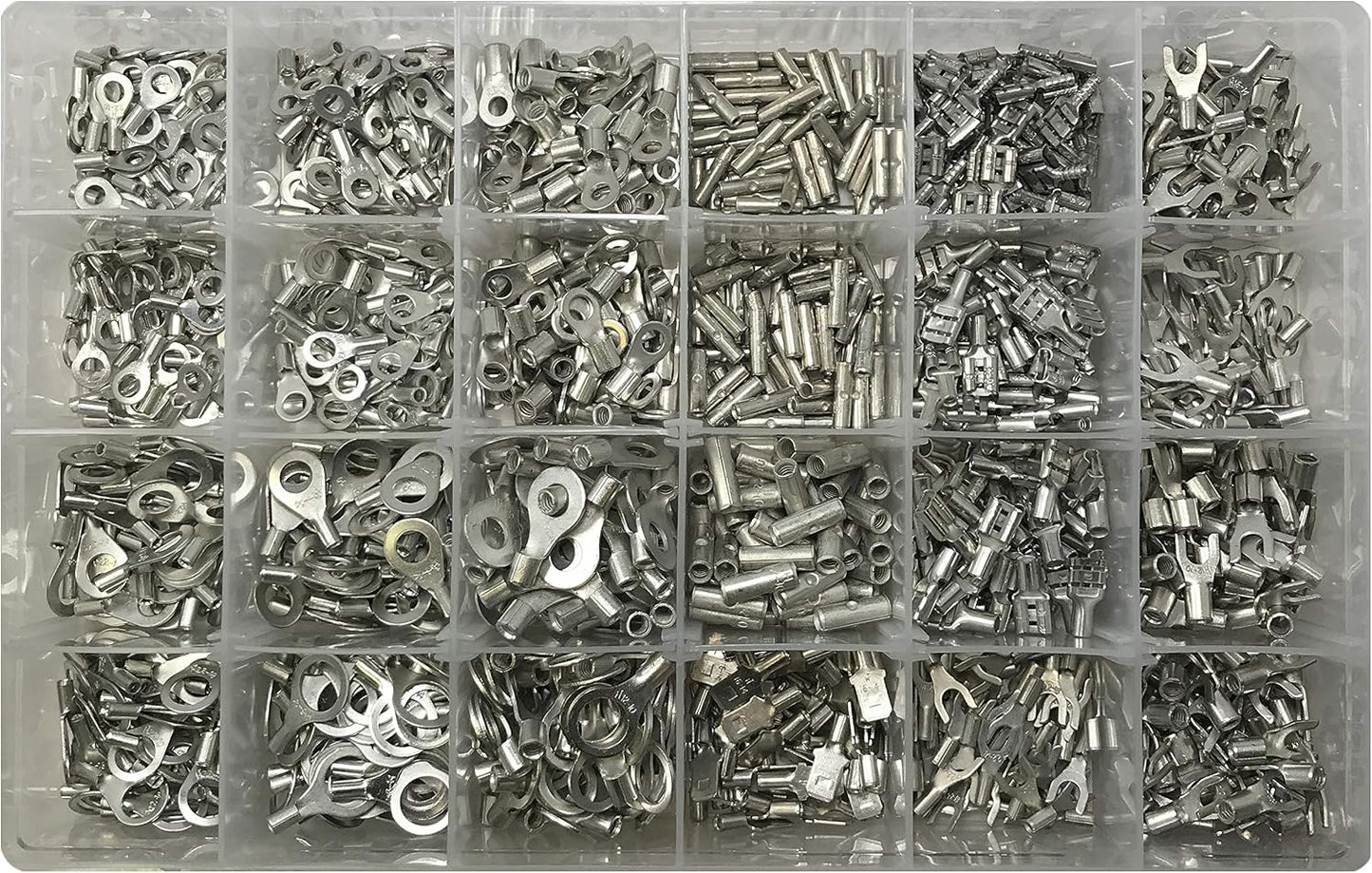 Kit 1200 pzas conectores crimpado sin aislamiento