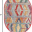Alfombra área oval tamarindo 2'2"x3'1" multi/borgoña