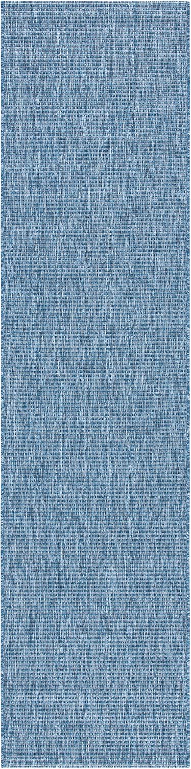 Alfombra lavable Courtyard 2.2x9ft color azul marino
