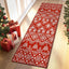 Alfombra pasillo navidad 2x6ft antiderrap suave pelo bajo