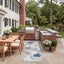 Alfombra exterior lavable 2x14ft gris y azul CBN831F