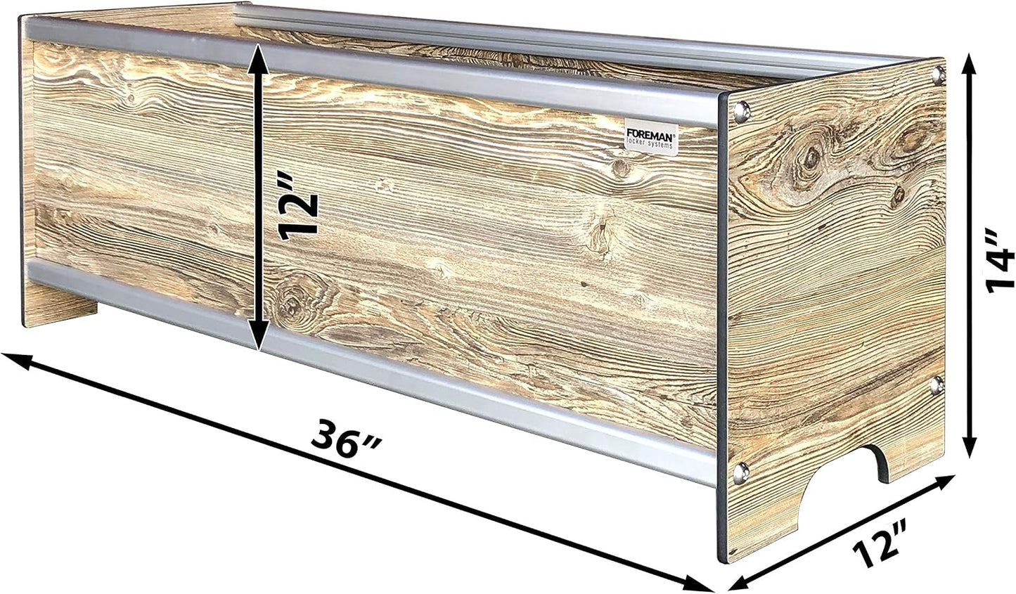 Cama jardín elevada 36x12x14pulg resistente drenaje