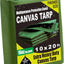Lona 10x20ft 16oz cubierta verde resistente agua uso