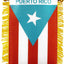 Bandera Puerto Rico azul 4x6" ventosa coche