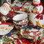 Set 4 platos canapé muñeco nieve cerámica navideña