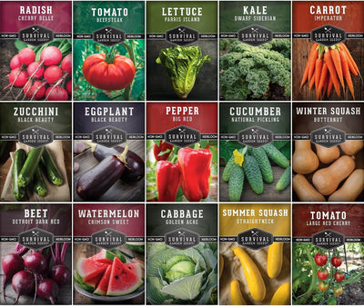 Bóveda semillas jardín 15uds Heirloom sin OMG