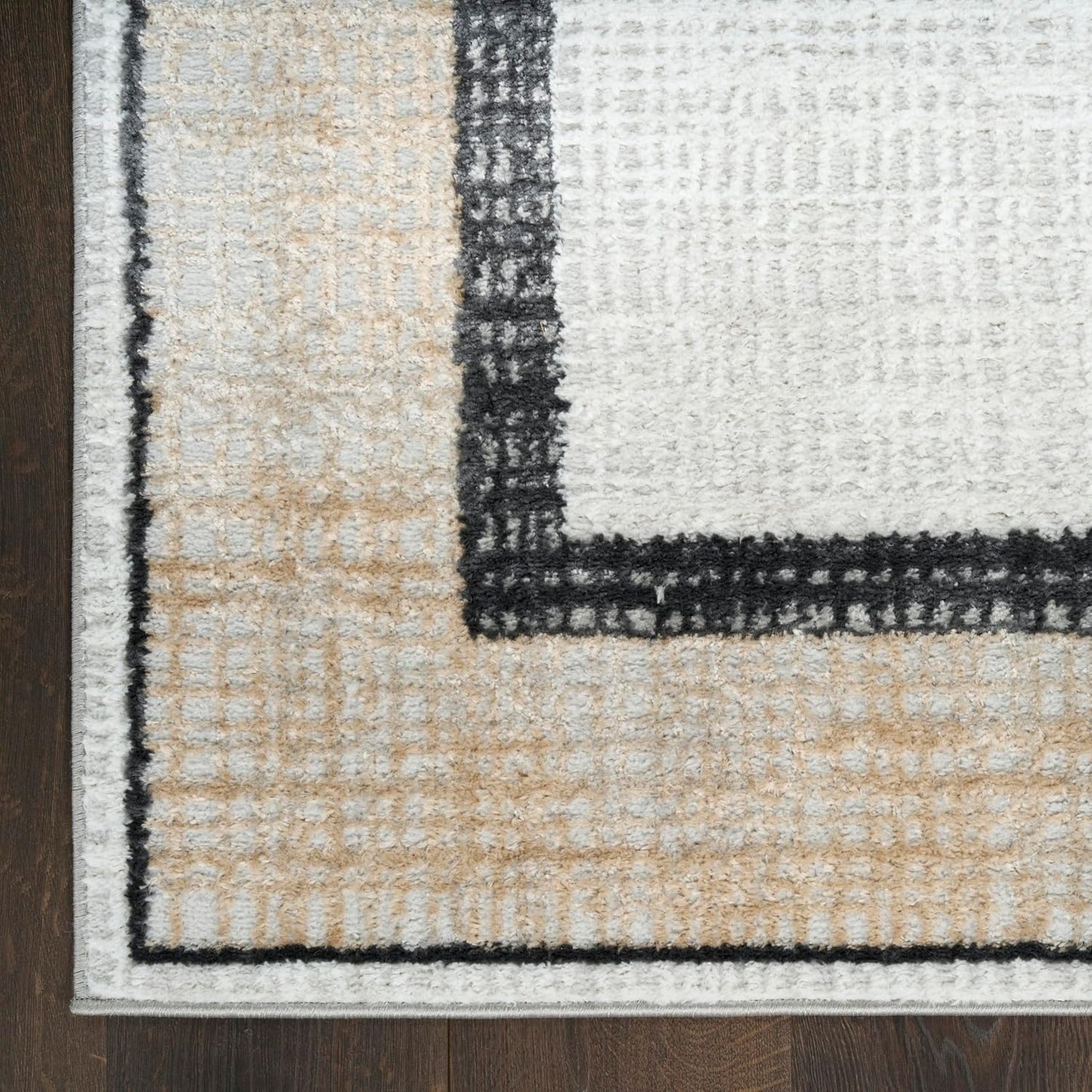 Alfombra gris carbón 2x4ft para dormitorio y sala