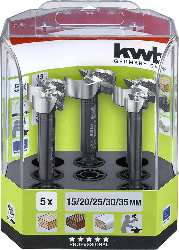 Set brocas Forstner DIN 7483 G para torno y taladro