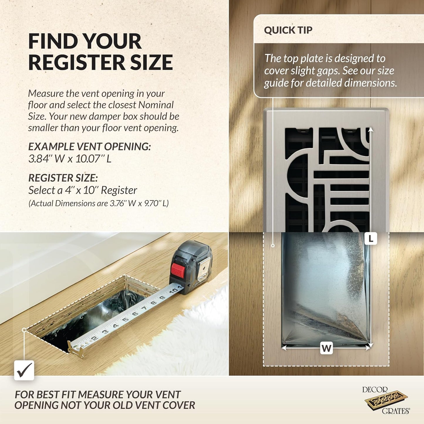 Registro para piso ADH212-C