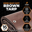 Lona polietileno 4x20ft 16mil resistente UV color marrón