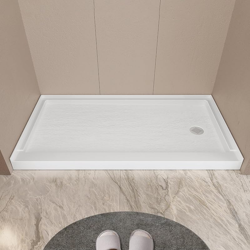 Base ducha drenaje derecho 60x32pulg textura pizarra SMC