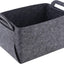 Cesta fieltro plegable con asas para oficina y dormitorio