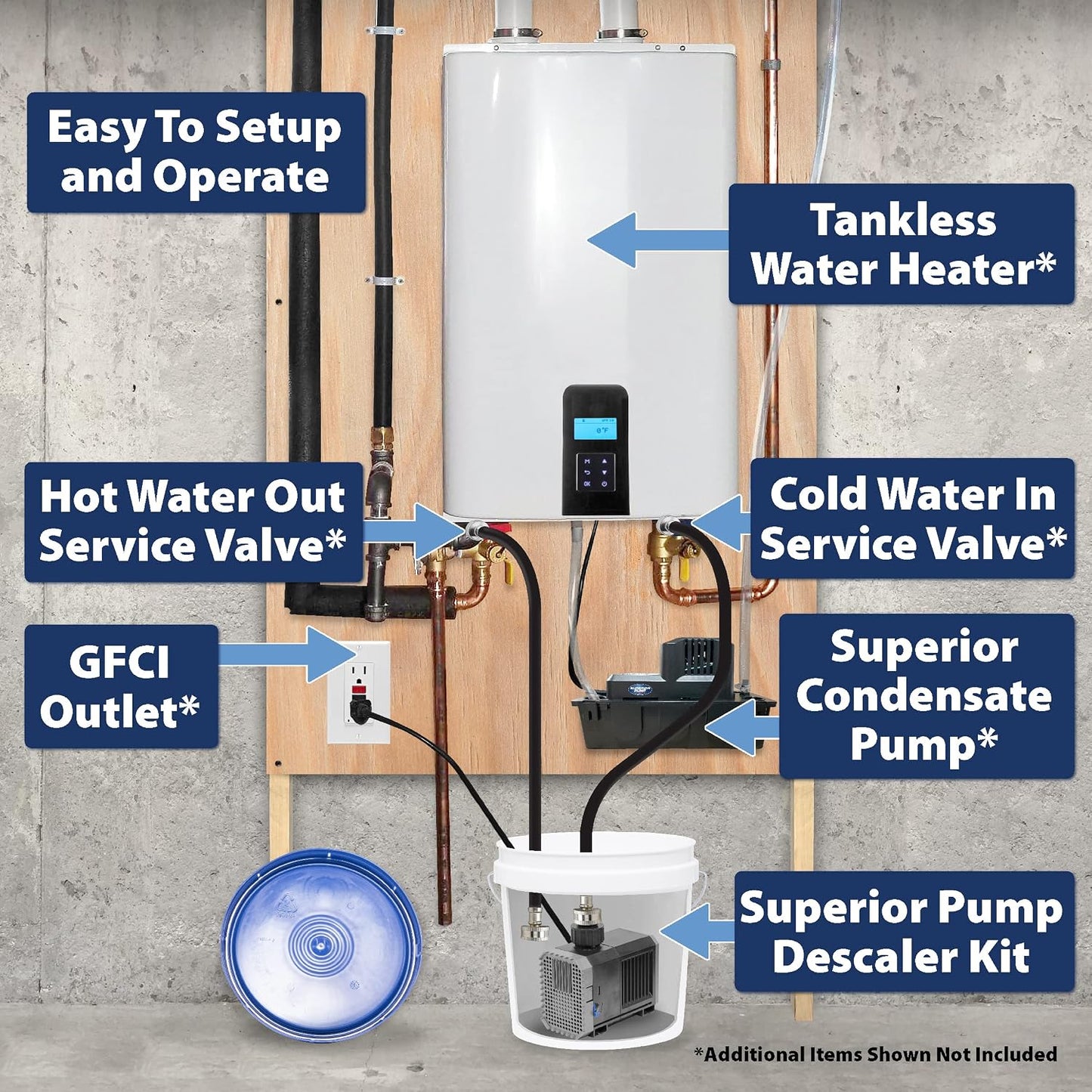 Kit bomba calentador agua 91658 descalcificadora 2gal blanco