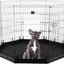 Corral perros plegable metal 24x42pulg puerta tela