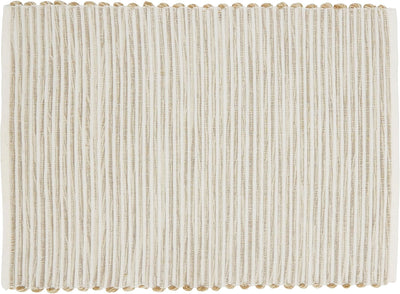 Mantel algodón acanalado natural 13x19" set 4