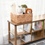 Cesta mimbre jumbo rectangular con asas