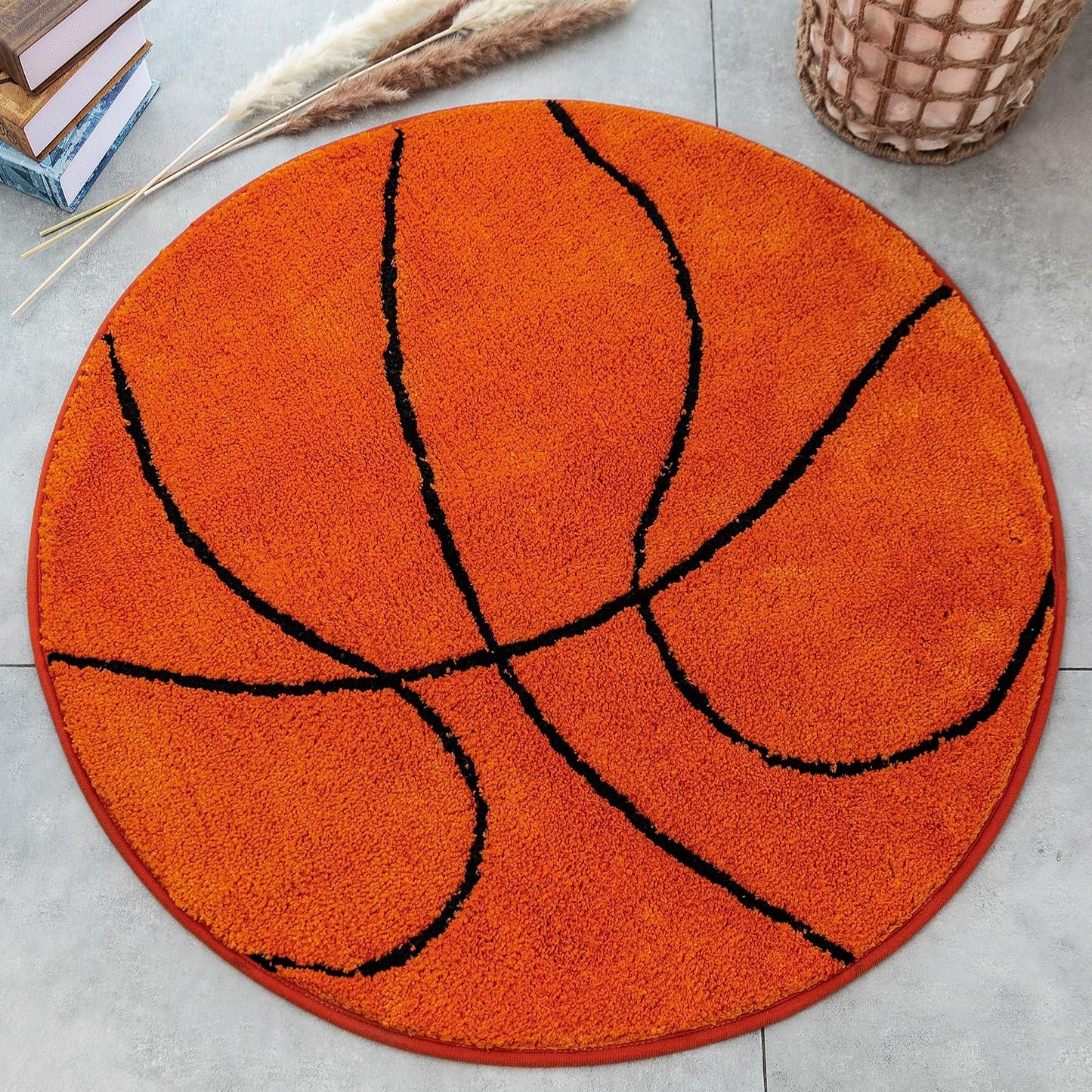 Alfombra deportiva baloncesto naranja 4ft dormitorio niños