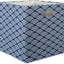 Papelera plegable lados duros olas azul grande