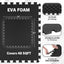 12 Azulejos EVA 48ft2 Tapete Ejercicio Bebé Negro