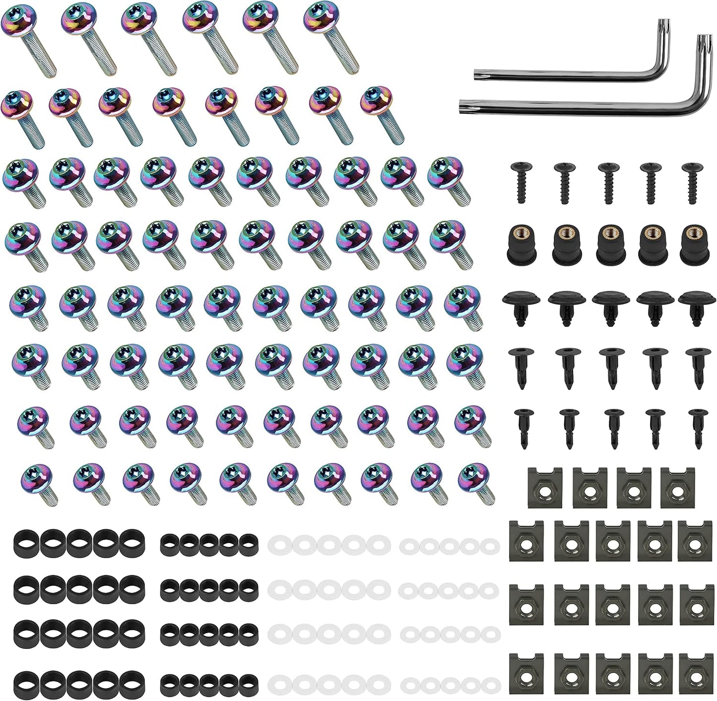 Kit 210 Pzas Pernos Carenado Acero Inox Comp Moto Morado