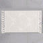 Tapete baño con flecos 100% algodón 21x41pulg blanco