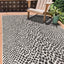 Alfombra área Cape Town 3'3"x5'3" Rectángulo Negro/Marfil
