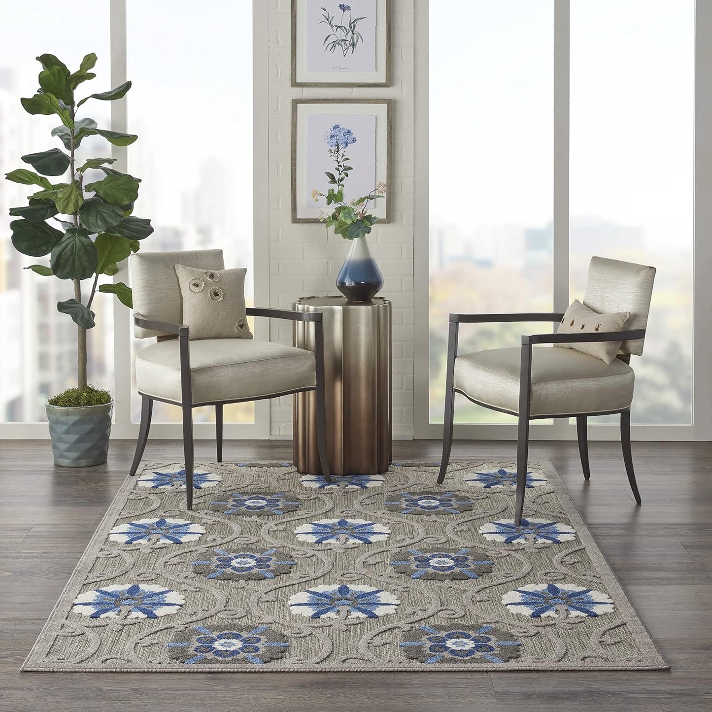 Alfombra 5x8 pies dormitorio sala comedor fácil de limpiar