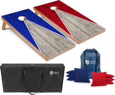 Tablas Cornhole 4x2pies set 8 bolsas maíz funda transporte