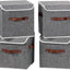 4 Cajas Almacenamiento Tela Sintética con Tapa 11"
