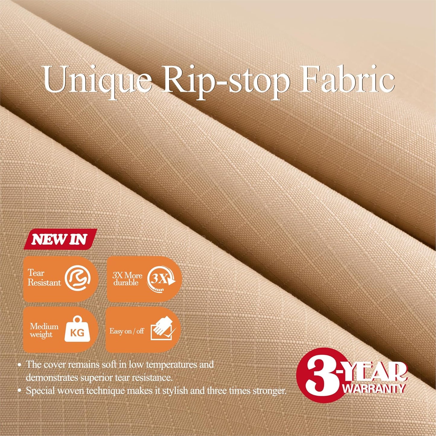 Funda redonda para mesa patio 62x31pulg impermeable UV