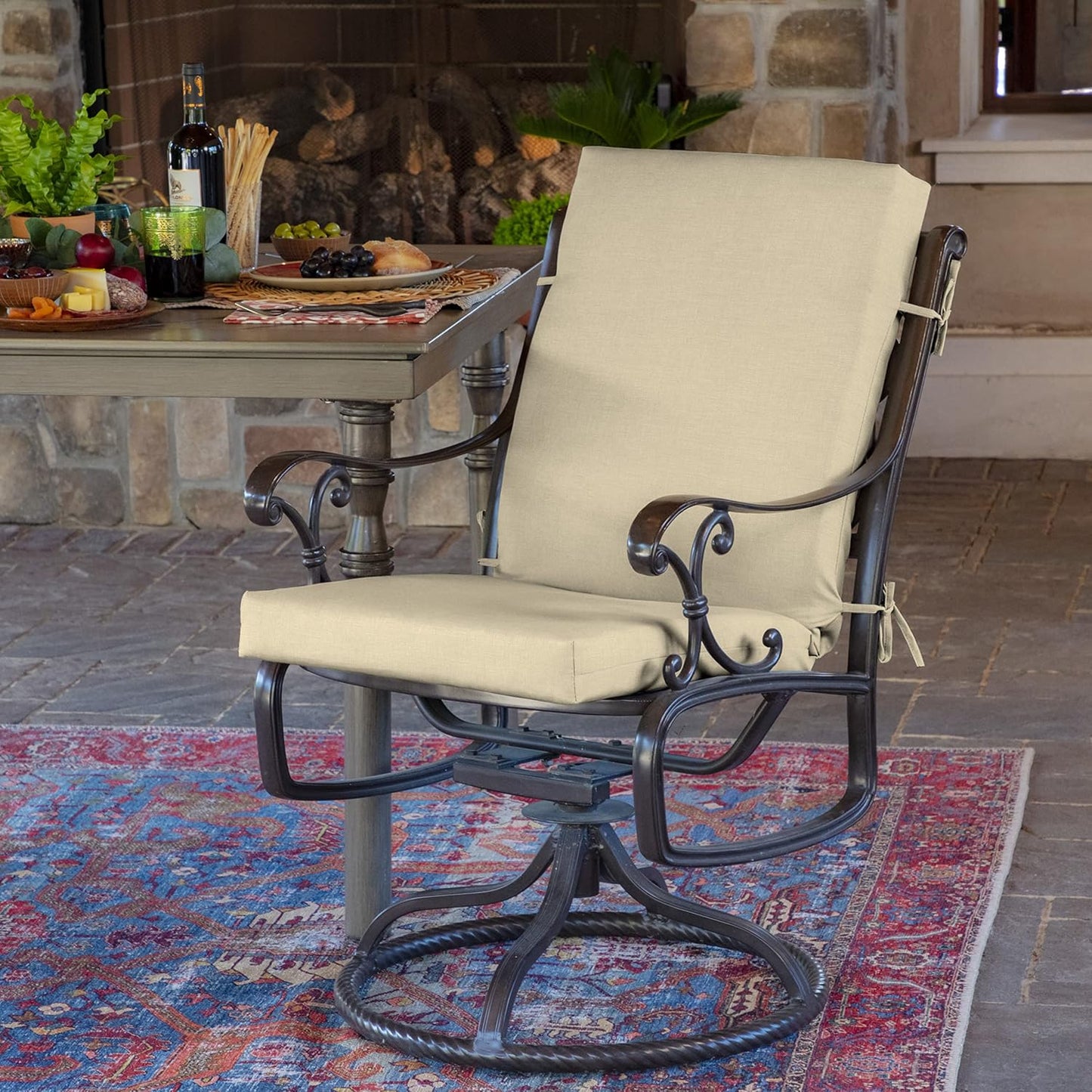 Cojín respaldo silla Arden 18x16.5pulg Tan