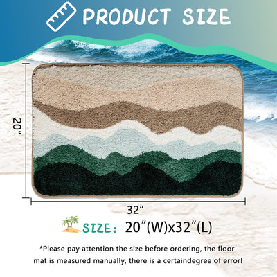Alfombra baño microfibra antideslizante decoración océano