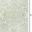 Alfombra Boho Medallion 3x5ft color verde/crema texturizado