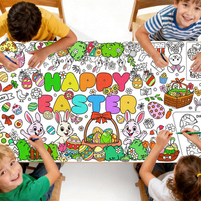 Mantel gigante de Pascua para colorear 75 x 31 pulgadas