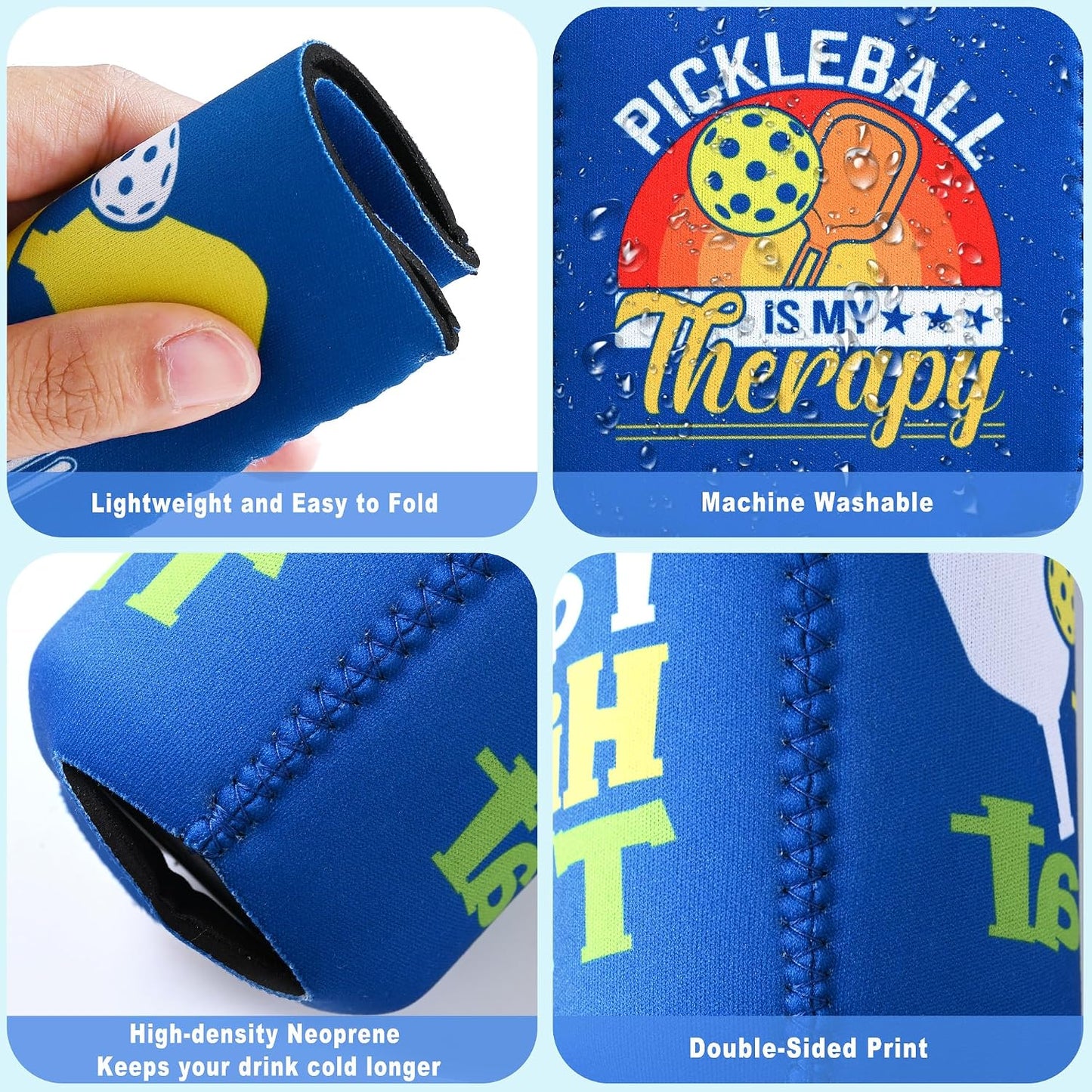 Enfriador latas pickleball 12 fundas neopreno regalo