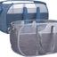 Cesta plegable para ropa sucia con manijas duraderas azulgris