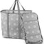Cesta flexible para ropa sucia 80L plegable gris