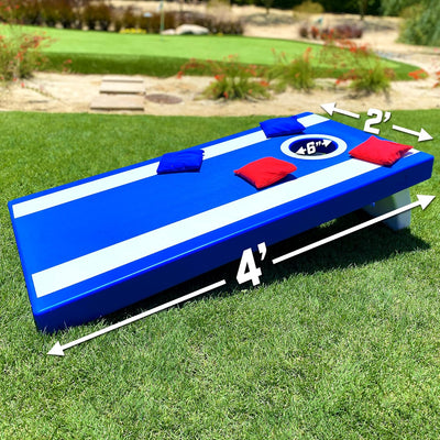 Set Cornhole 4x2ft con 8 bolsas frijoles y reglas