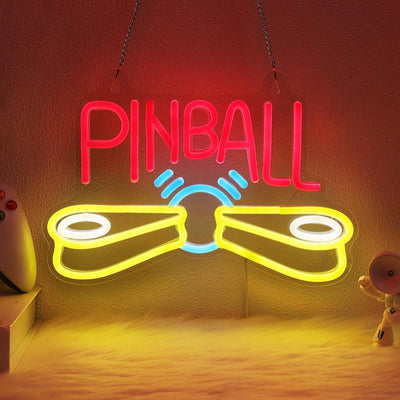 Letrero neón arcade para pinball bar salón con USB y ganchos