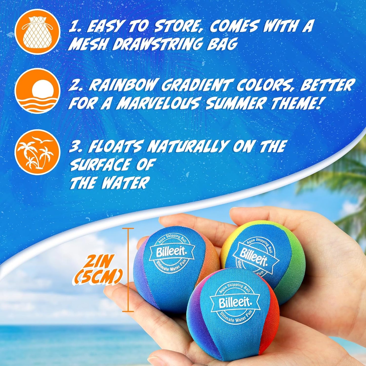 5 Pzas Bolas Agua Buceo Multi Color Piscina