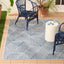 Alfombra patio azul marino/crema 7.9x10.2pies resistente UV