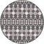 Alfombra exterior Trellis redonda 4ft1pulg carbón/marfil