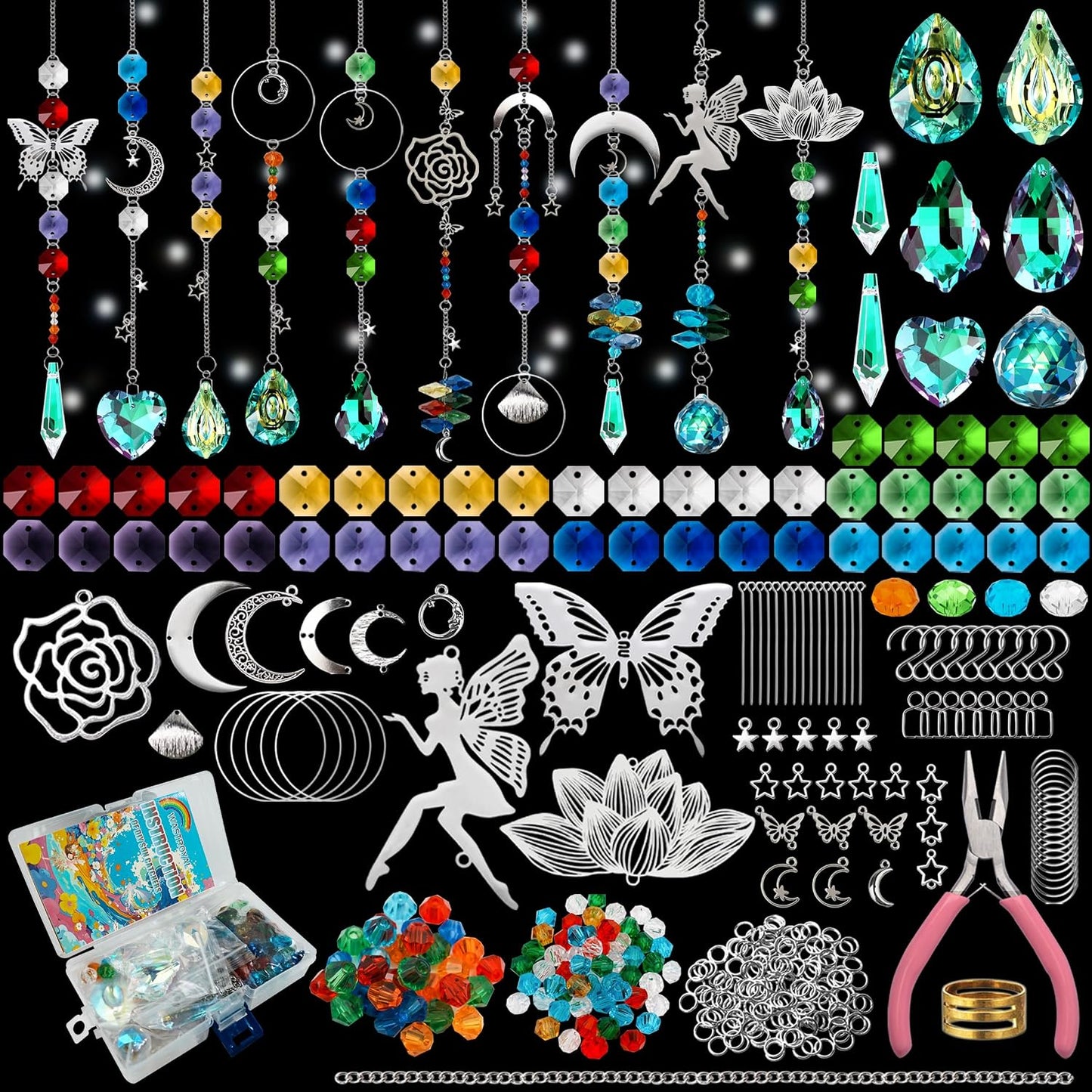 10 Sets Atrapasoles de Cristal para Decorar Hogar