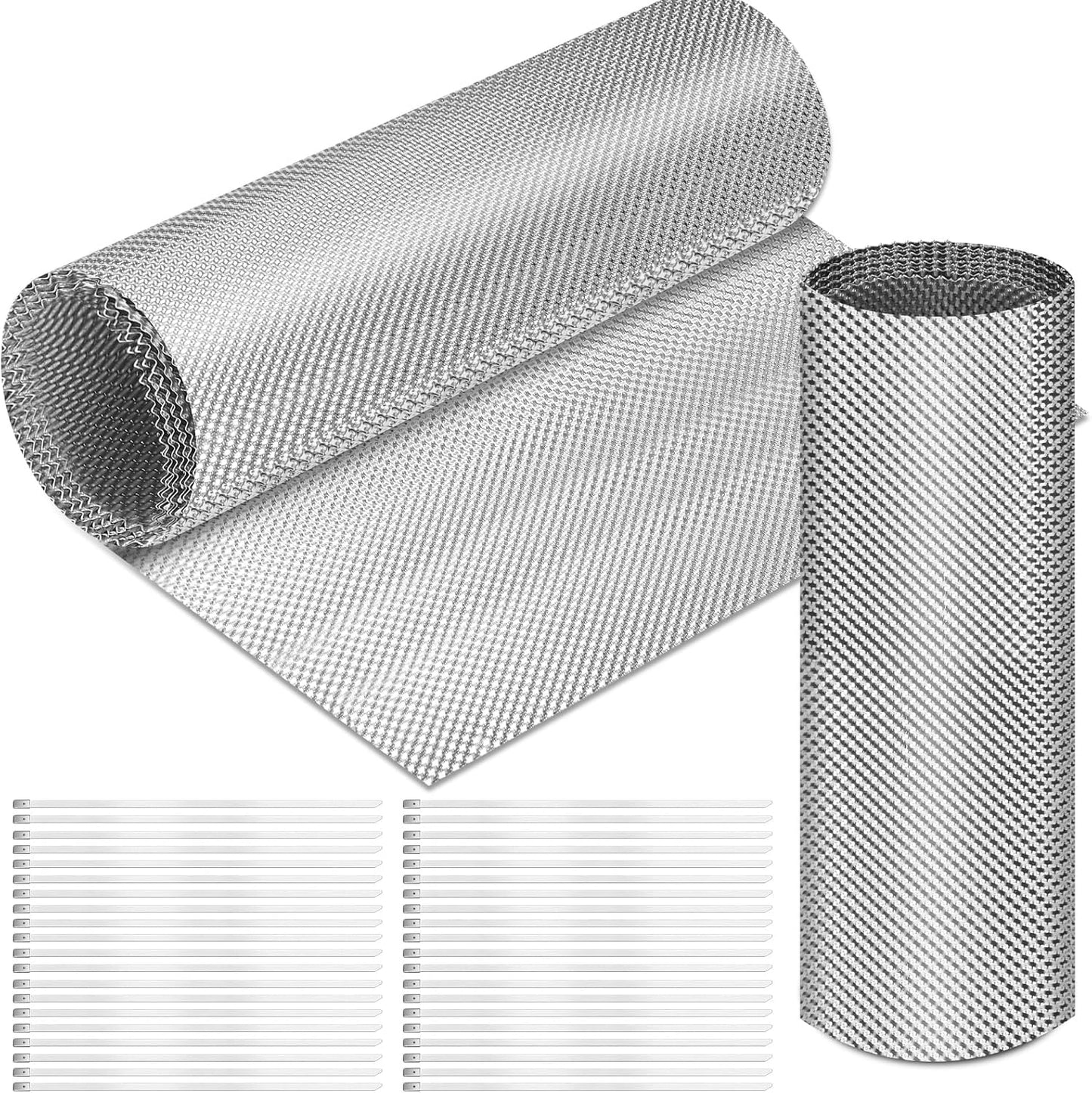 Protector térmico escape auto 15x93" aluminio 20 bridas